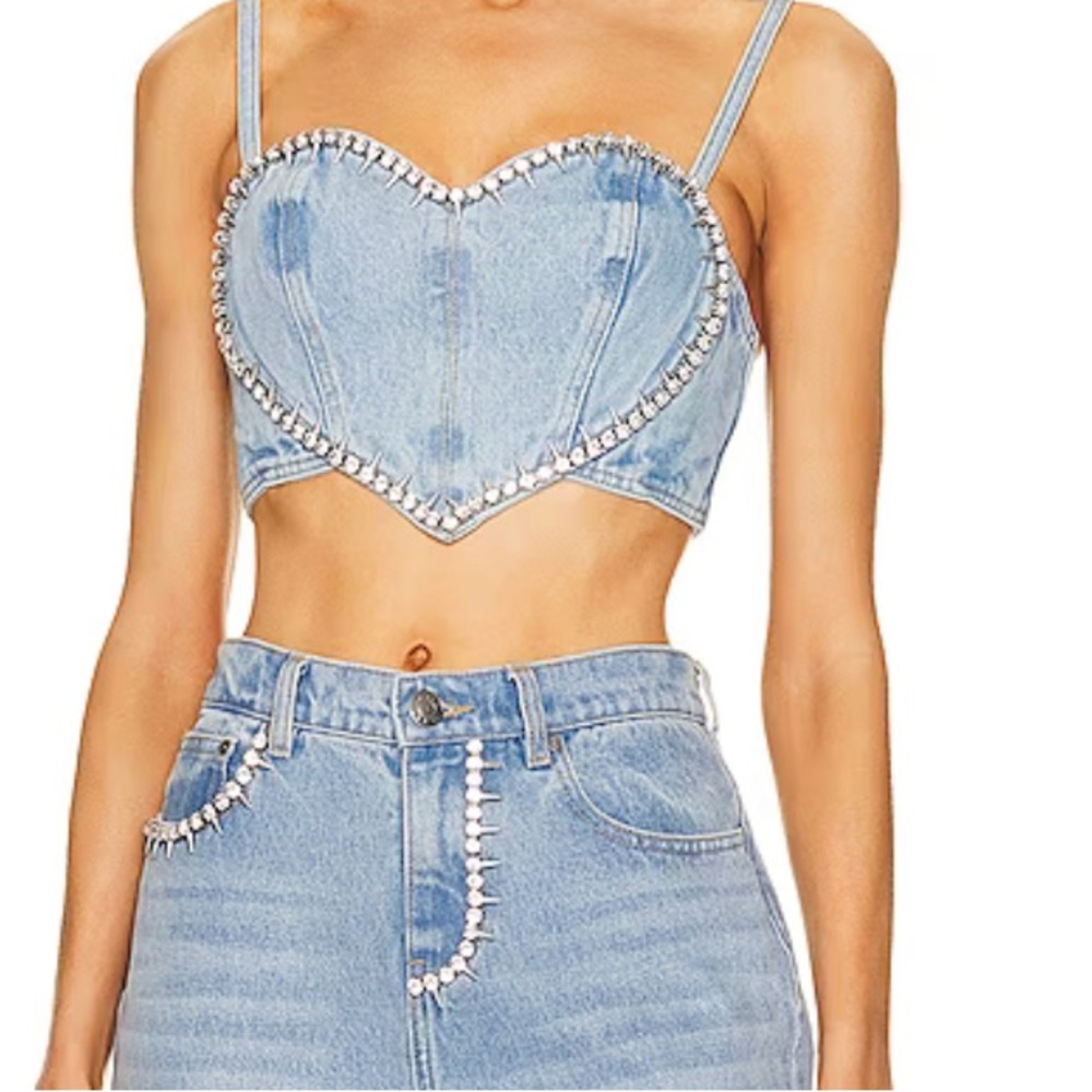 AREA Crystal Heart Top